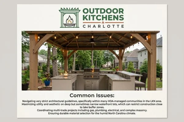 Lake Norman outdoor kitchen project 3