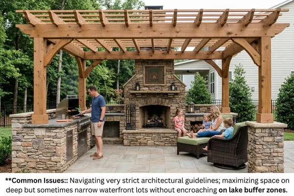 Lake Norman outdoor kitchen project 6