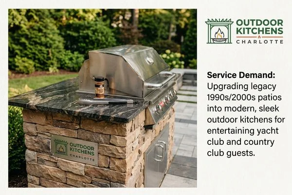 Lake Norman outdoor kitchen project 1