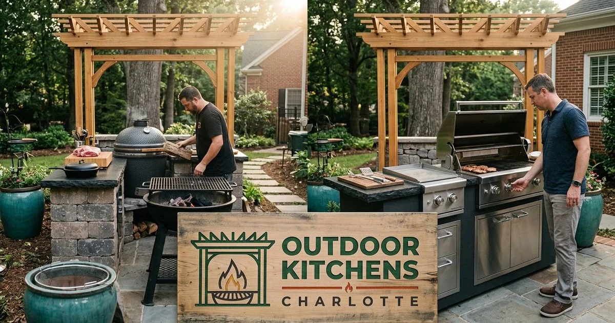 Gas vs Charcoal Grill for Your Lake Norman Outdoor Kitchen