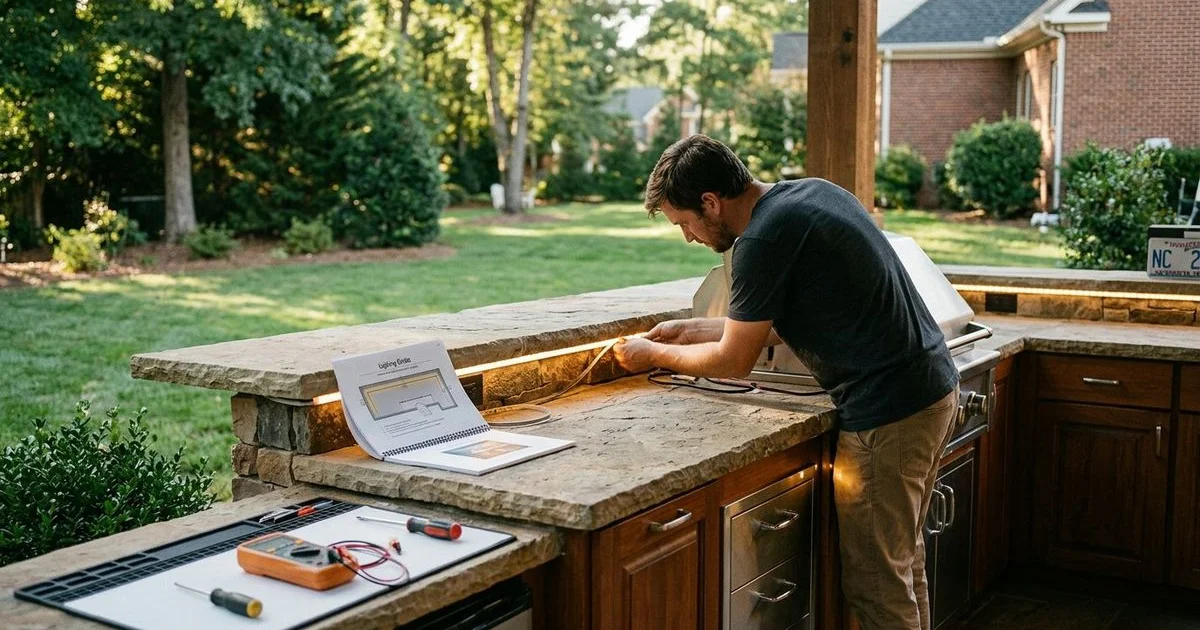 Outdoor Kitchen Lighting Guide for Lake Norman: How to Light Cooking and Dining Areas