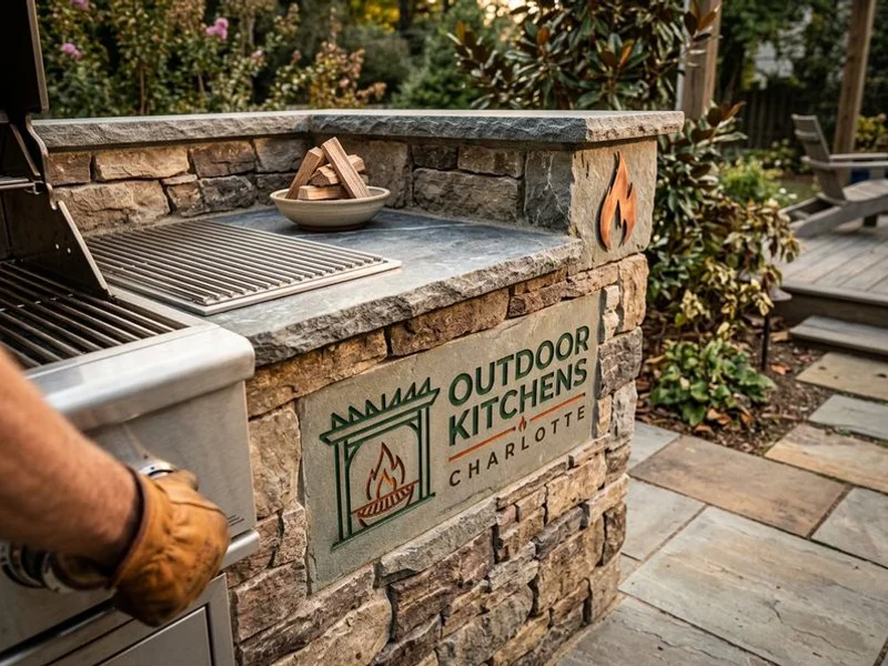 Custom Outdoor Kitchen Design Lake Norman project example 1