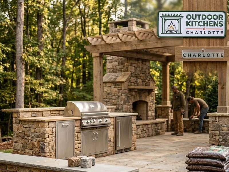 Luxury Outdoor Kitchens Lake Norman project example 4