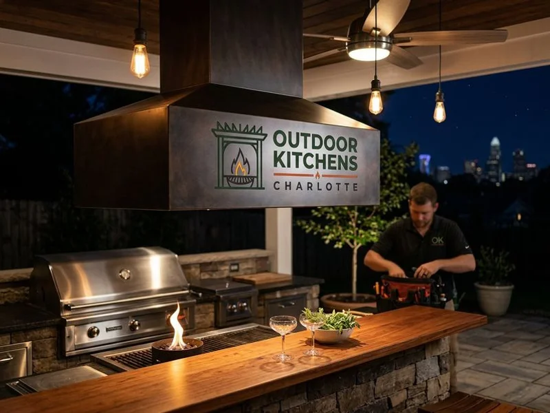 Covered Outdoor Kitchens Lake Norman project example 3