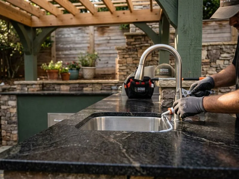 Outdoor Kitchen Countertops Lake Norman project example 2