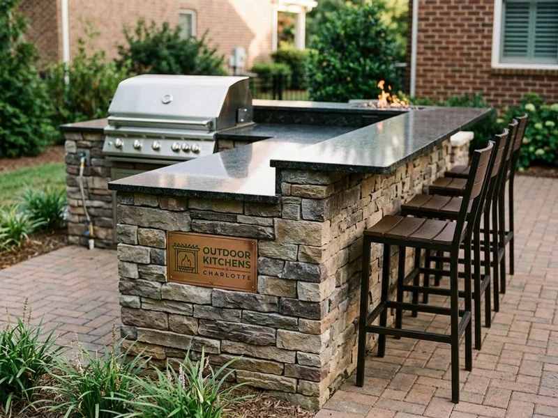 Built-In Grill Islands Lake Norman project example 2
