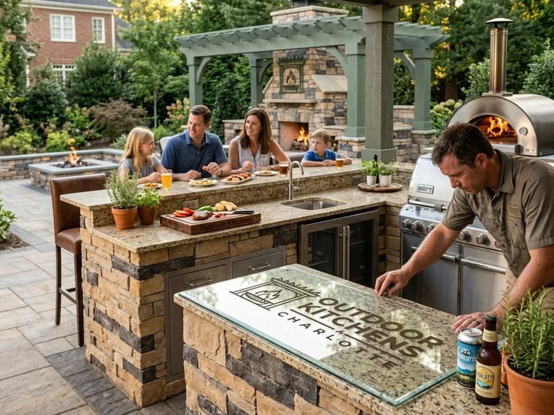 Luxury Outdoor Kitchens Lake Norman project example 3