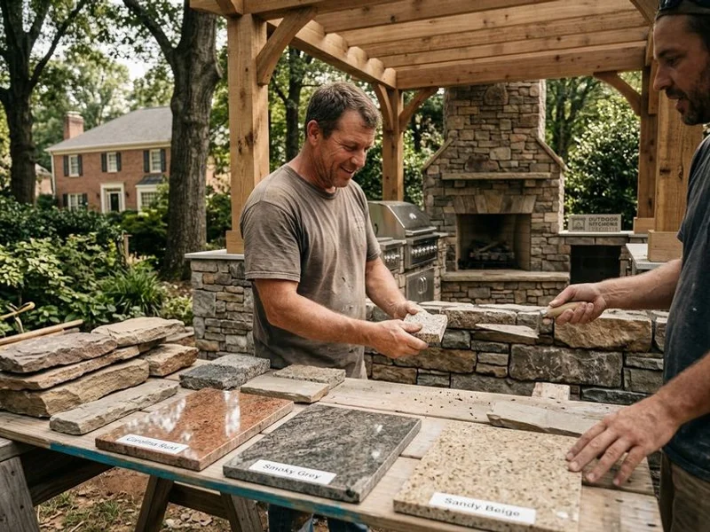 Custom Outdoor Kitchen Design Lake Norman project example 3