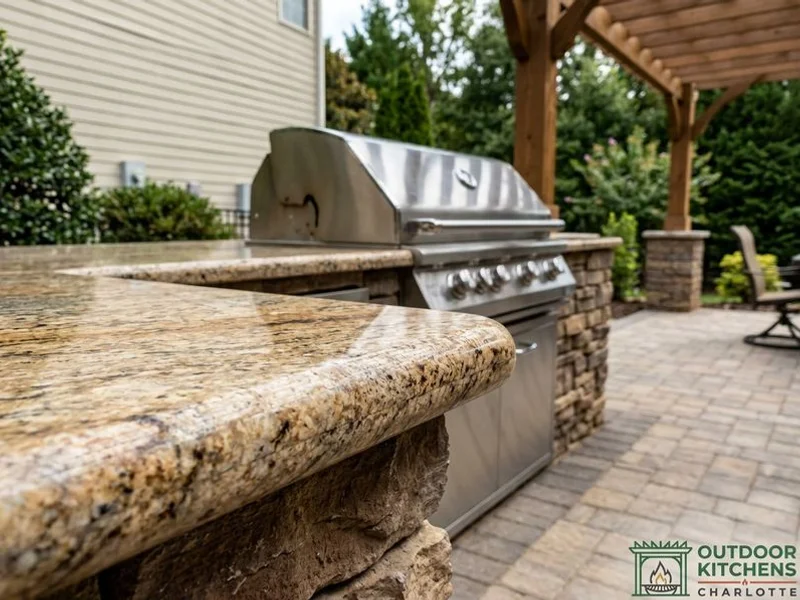 Outdoor Kitchen Countertops Lake Norman project example 1