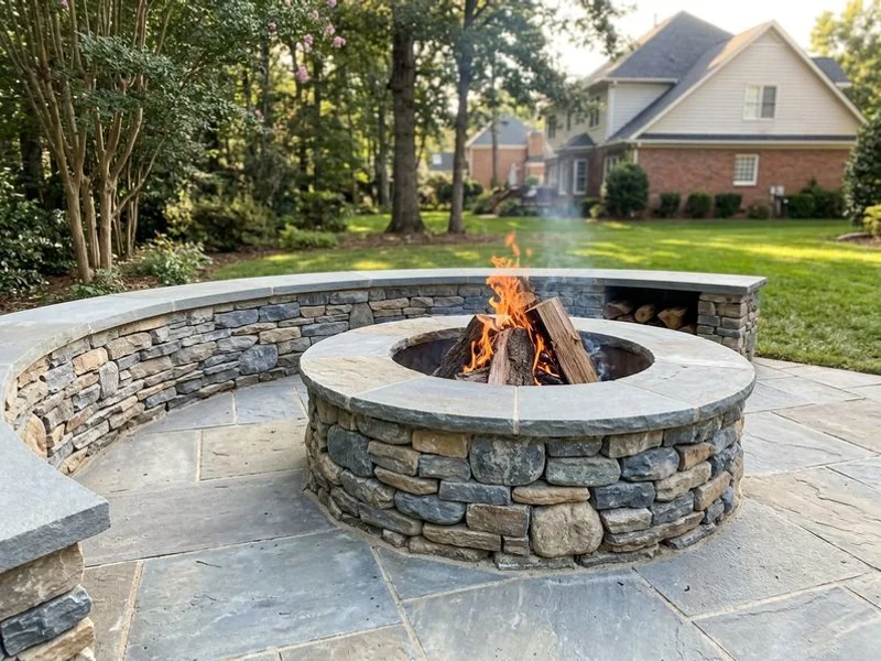 Outdoor Fireplaces & Fire Pits Lake Norman project example 1