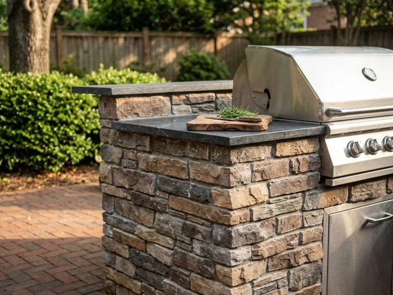 Stone & Masonry Outdoor Kitchens Lake Norman project example 1