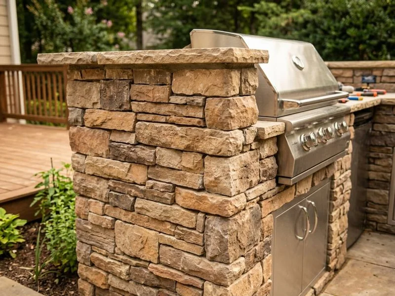 Stone & Masonry Outdoor Kitchens Lake Norman project example 3
